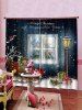 Rideaux de Fenêtre de Noël Traîneau et Cadeau Imprimés 2 Panneaux - Multi L33,5 x L79 pouces x 2pcs