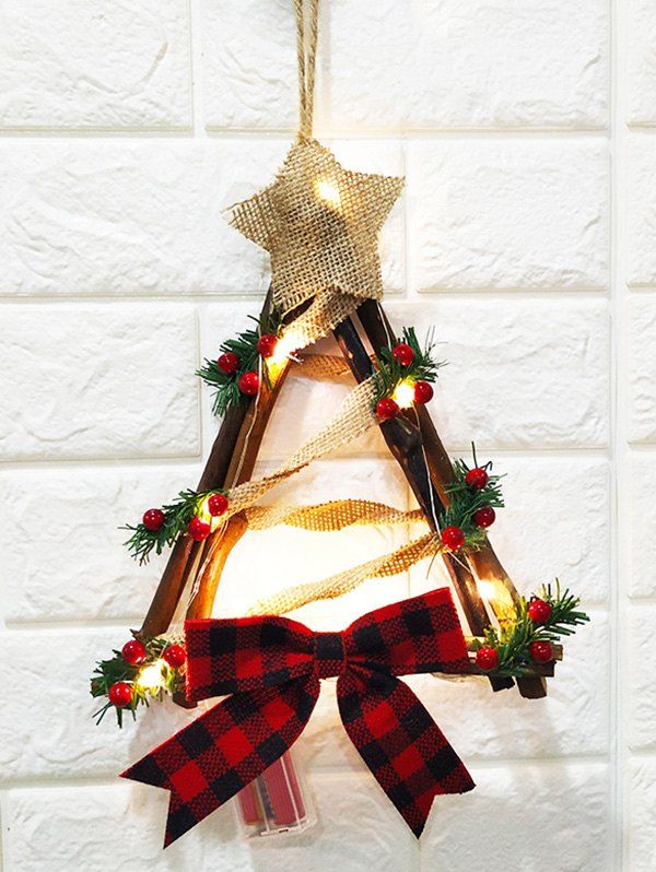

Triangle LED Flower Ring Christmas Decoration, White