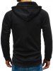 Contrast Striped Raglan Sleeve Fleece Hoodie -  