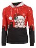 Snowy City Christmas Cat Graphic Front Pocket Hoodie -  