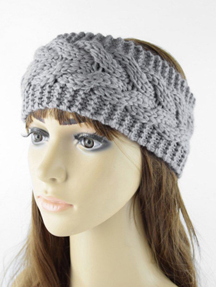 

Knitting Wool Hair Band, Gray