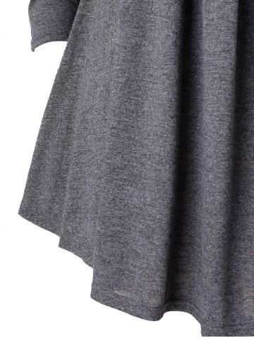 

Plus Size Crossover Space Dye T Shirt, Dark gray
