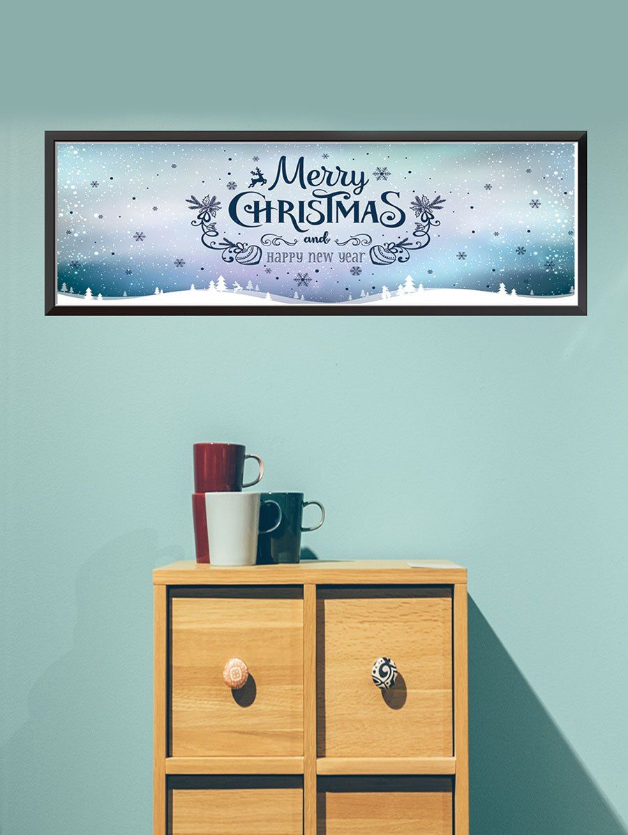 

Merry Christmas Pattern Wall Sticker, Multi-d