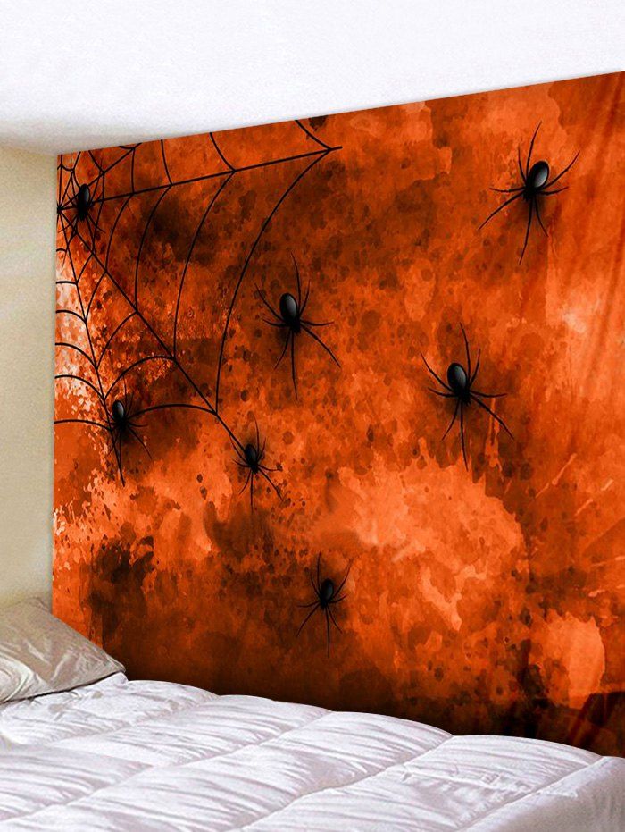 

Halloween Spider Print Art Decoration Wall Tapestry, Multi