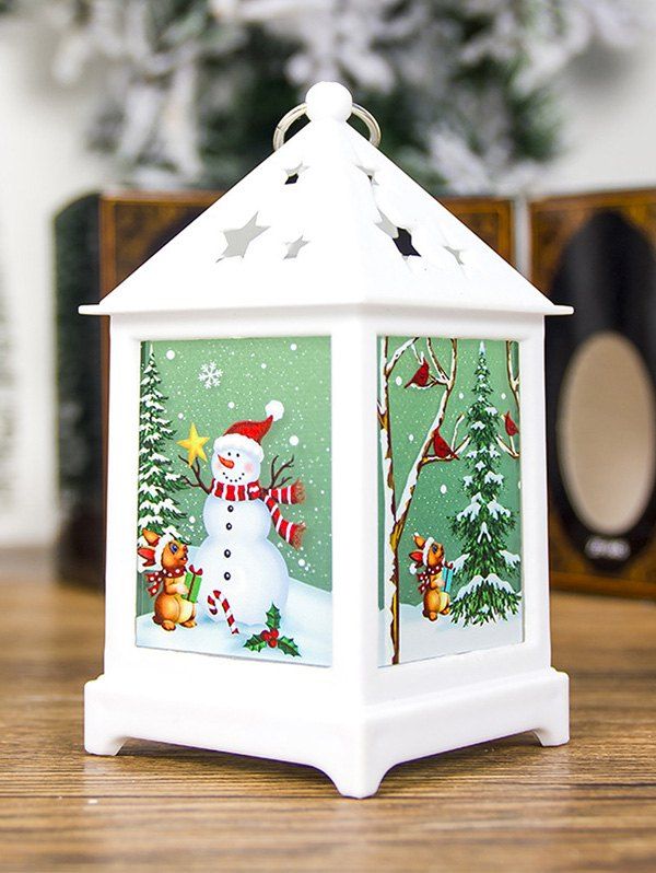 

Christmas Tree Hollowed Star Printed Decorative Light, White