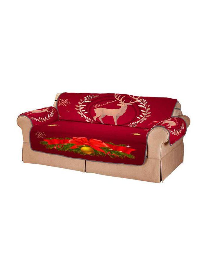 

Christmas Deer Pattern Design Couch Cover, Multi