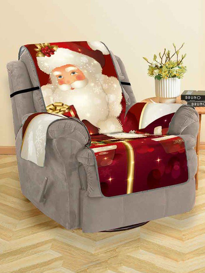 

Christmas Santa Claus Design Couch Cover, Red