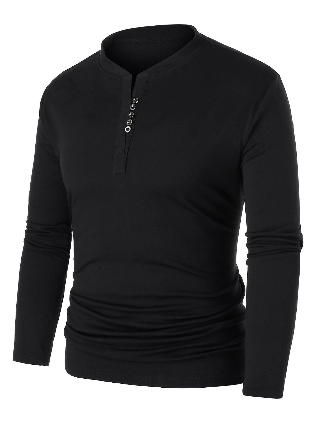 Cheap Plus Size Buttoned Plain Sweatshirt  