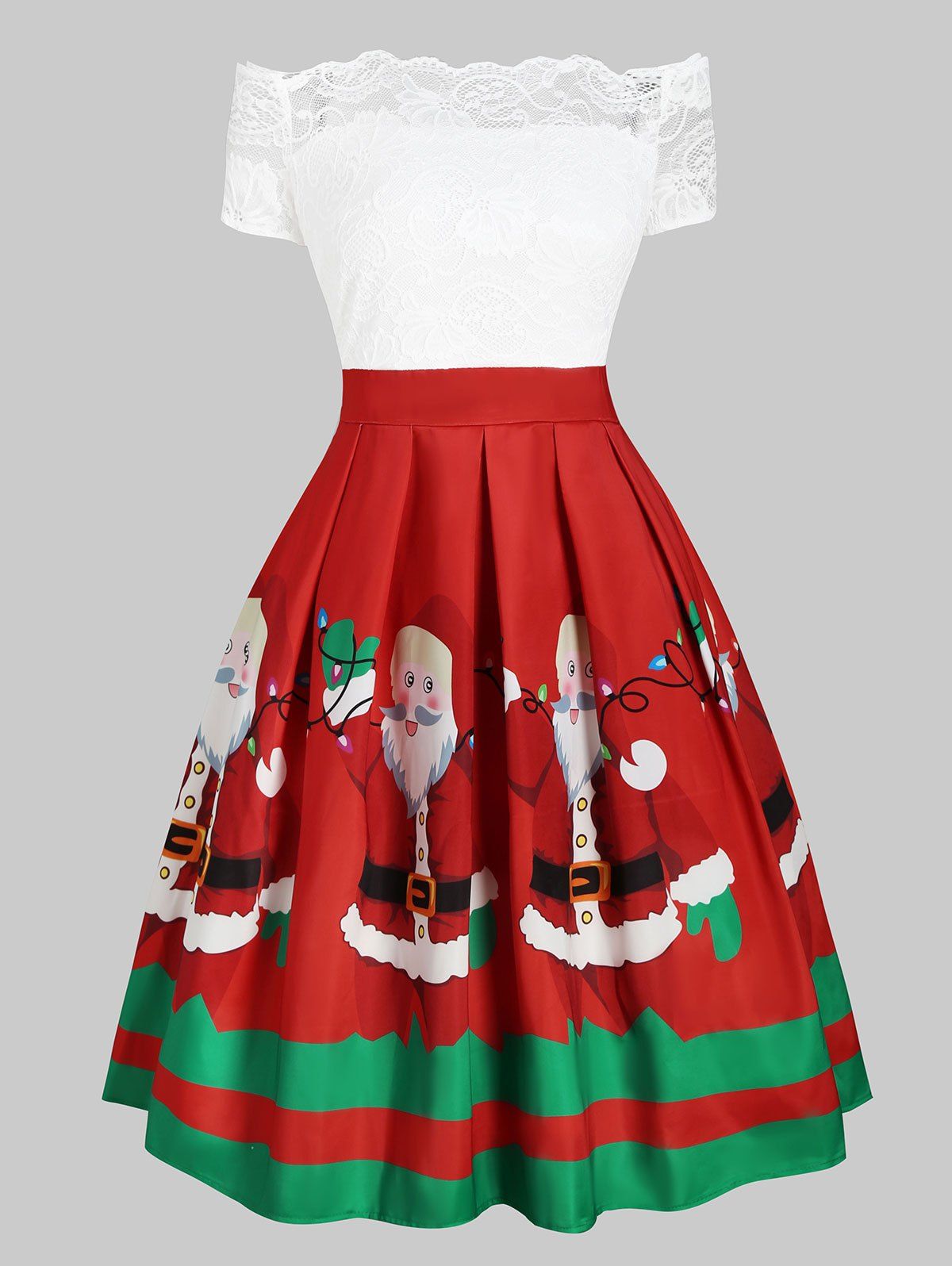 off the shoulder santa dress