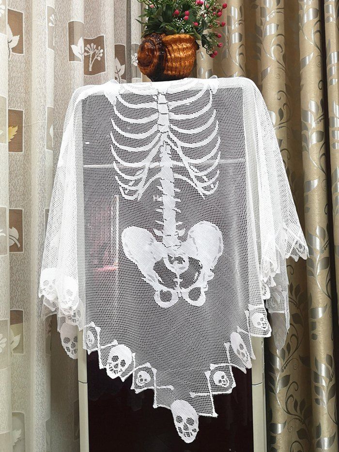 

Halloween Party Skull Cape, White
