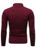 Solid Color Mock Neck Pullover Sweater -  