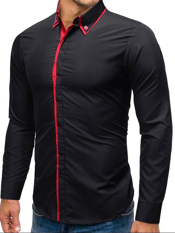 

Long-sleeved Button down Shirt, Black