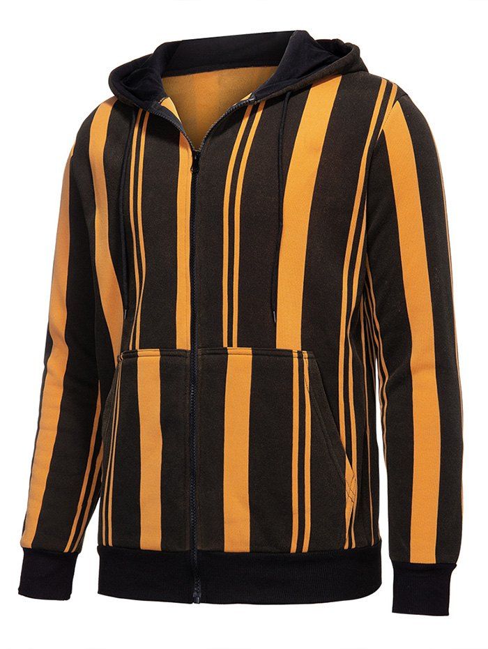 vertical striped hoodie