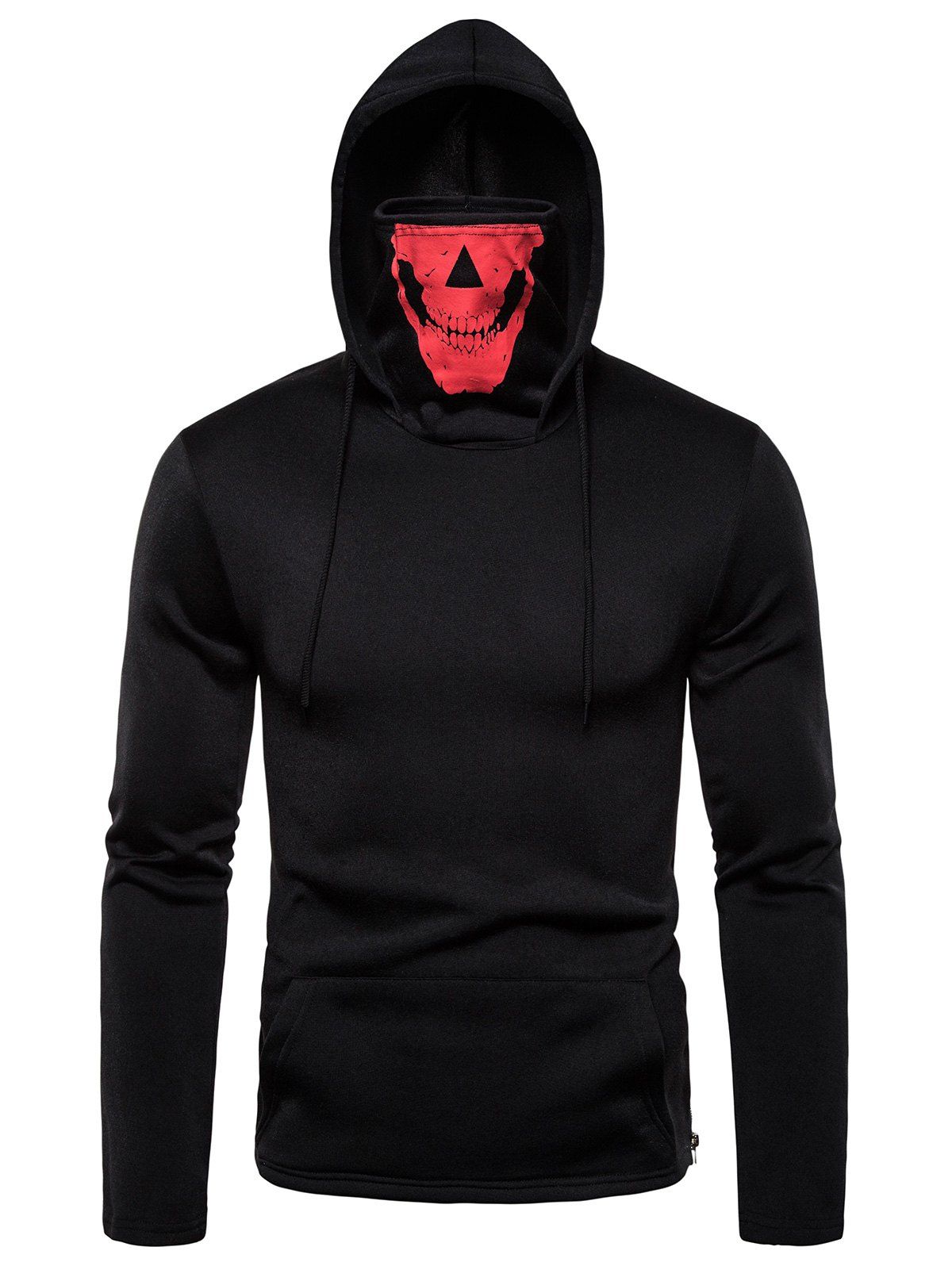 

Face Mask Design Pocket Hoodie, Black