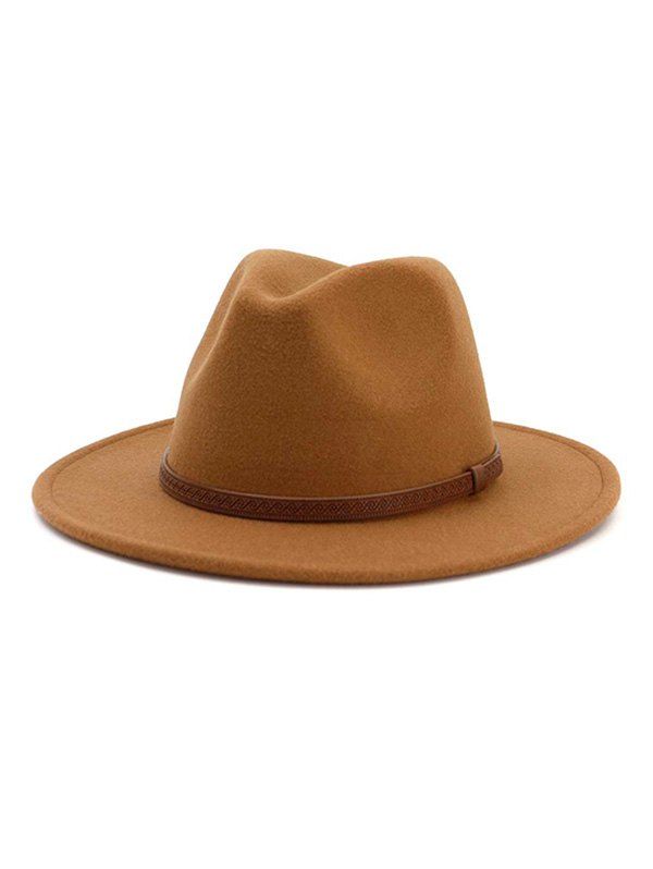 

Woolen Belt Design Jazz Hat, Khaki
