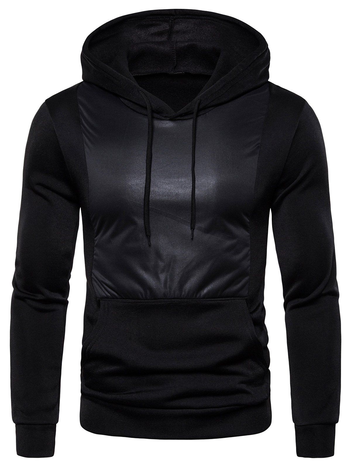 

Color Spliced Design Hoodie, Black