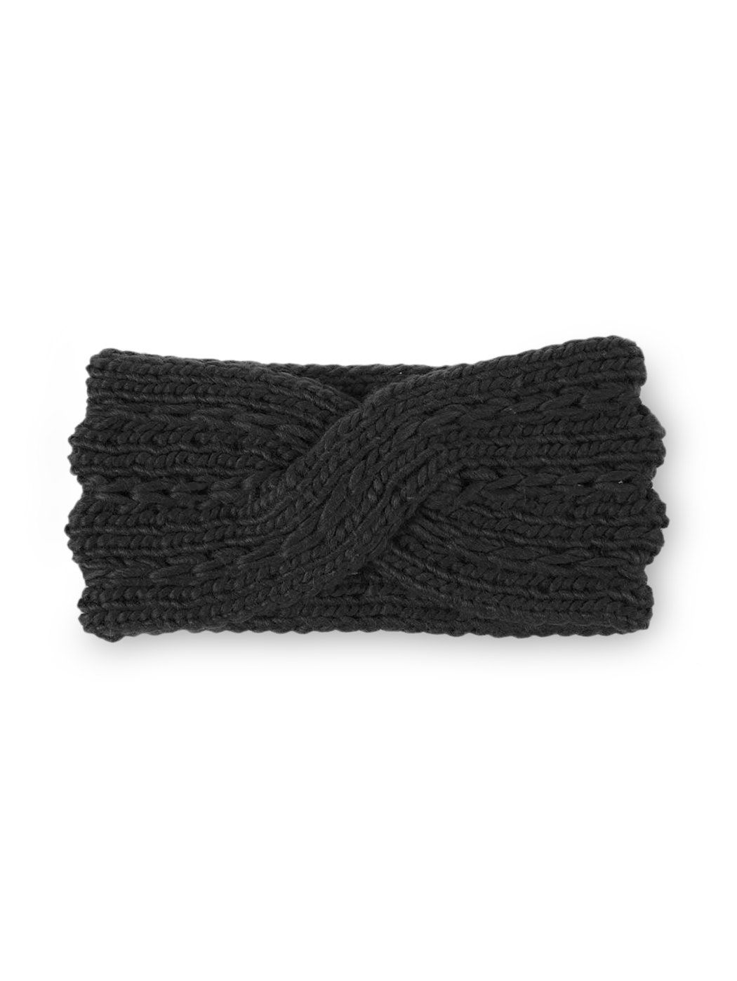 

Cross Bowknot Knitted Winter Hair Band, Black
