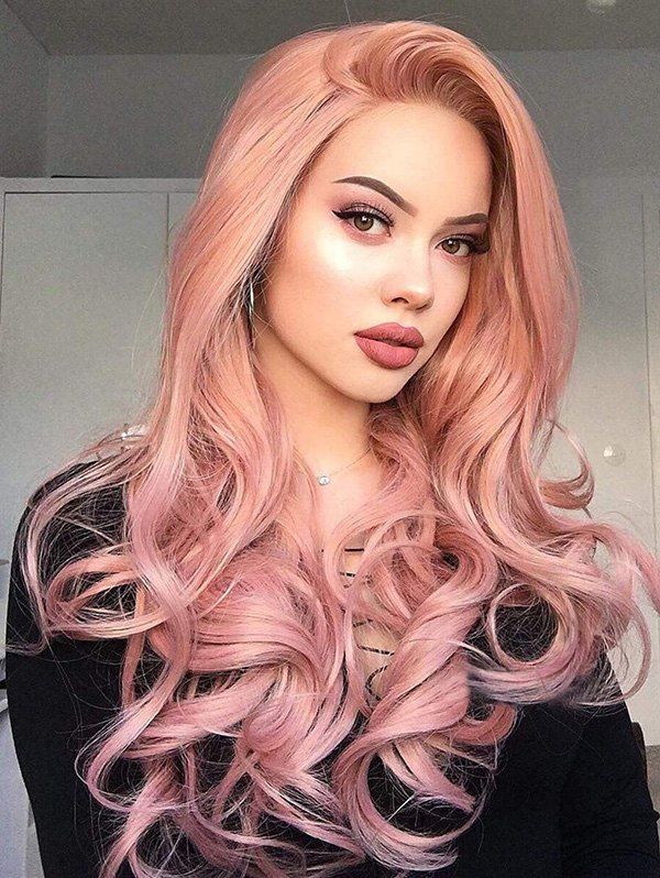 36 Off Long Side Part Body Wave Synthetic Cosplay Wig Rosegal