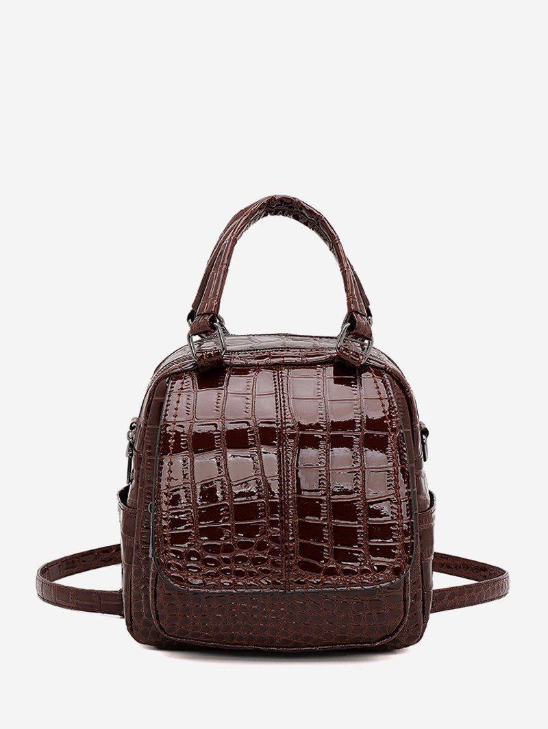 

Embossed Glossy Backpack, Blood red