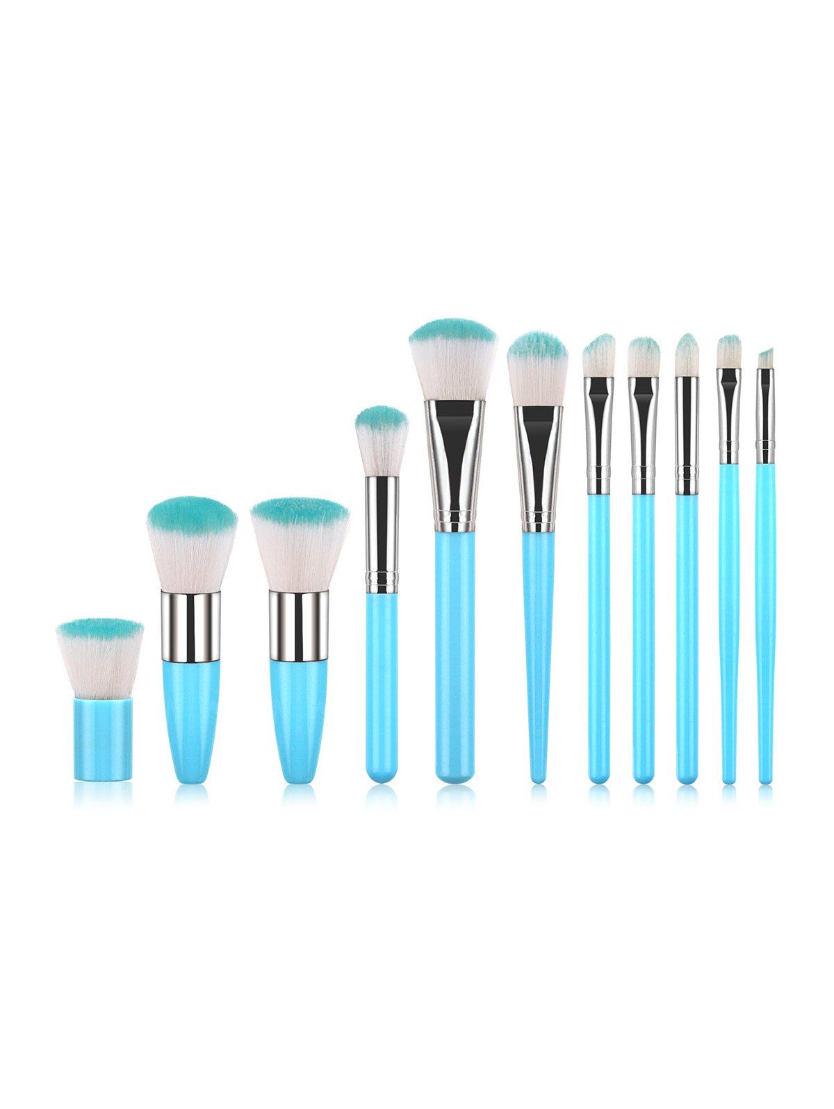 

11Pcs Multifunction Beauty Makeup Brushes Set, Light sky blue