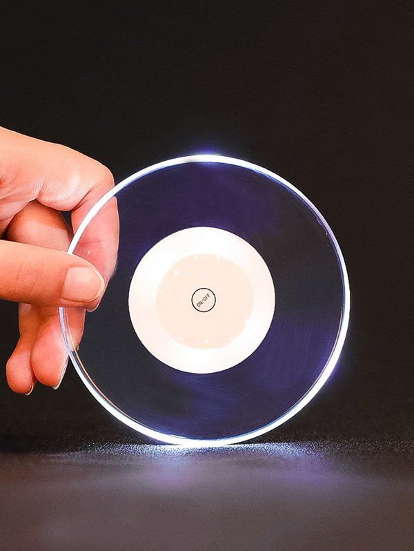 

LED Luminescent Colorful Cup Mat, Transparent