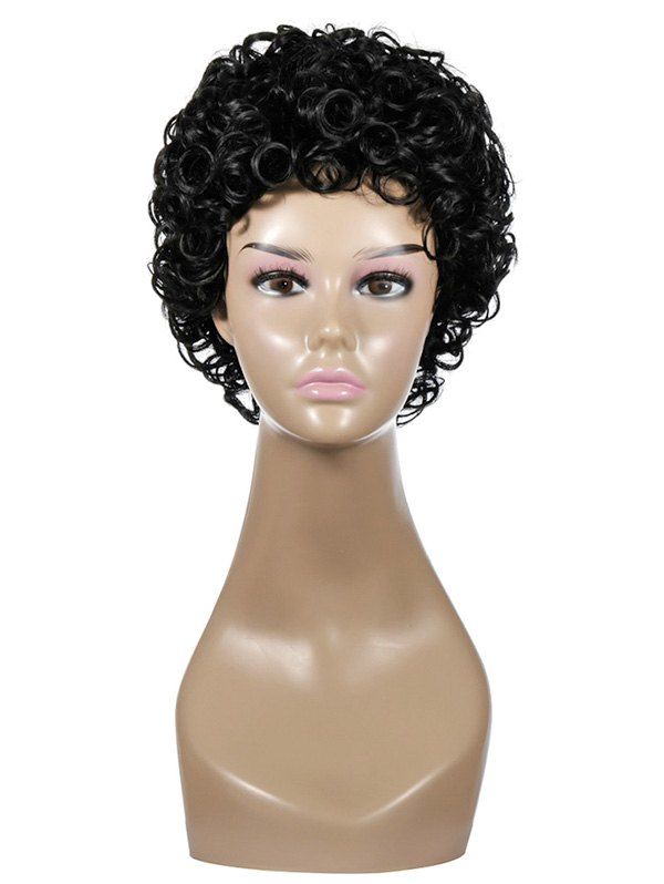 

Short Curly Synthetic Wig, Black