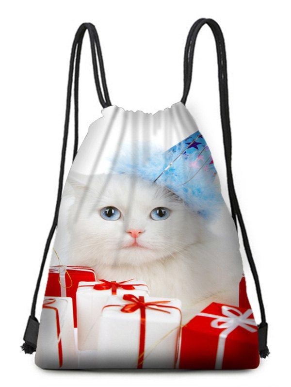 

Christmas Snowman Theme Drawstring Backpack Candy Bag, Multi-d