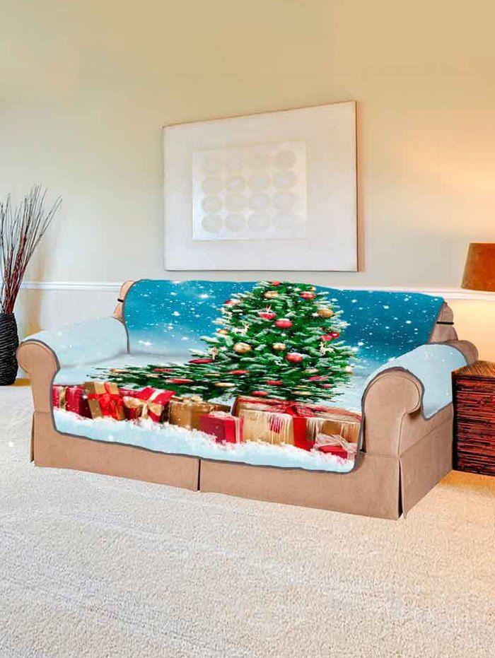 

Christmas Tree and Gifts Pattern Couch Cover, Multi