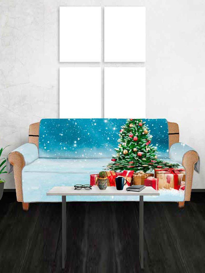 

Christmas Tree and Gifts Pattern Couch Cover, Multi