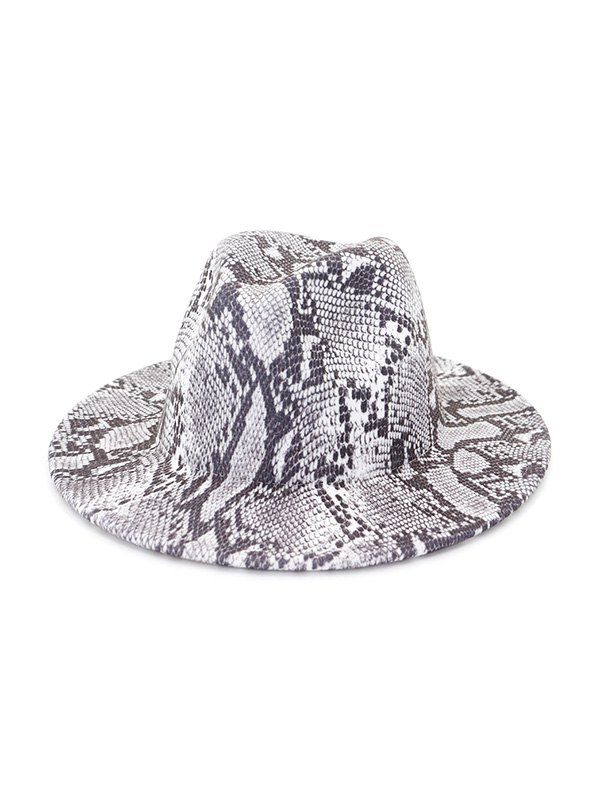 

Snakeskin Pattern Jazz Fedoras, Beige