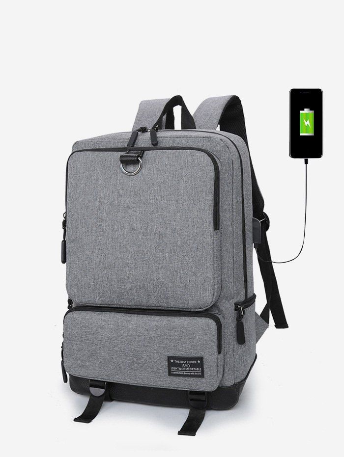 

Large Capacity Computer Waterproof Backpack, Gray cloud