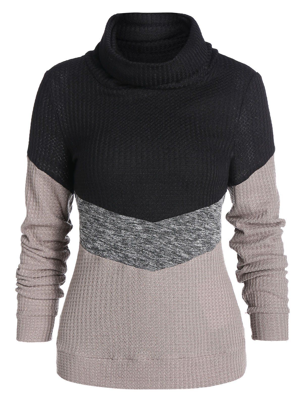 

Colorblock Turtleneck Knitwear, Multi-a
