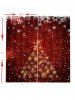 Christmas Snowflake Tree Pattern Window Curtains -  