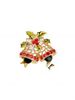 Delicate Christmas Bells Brooch With Rhinestone -  