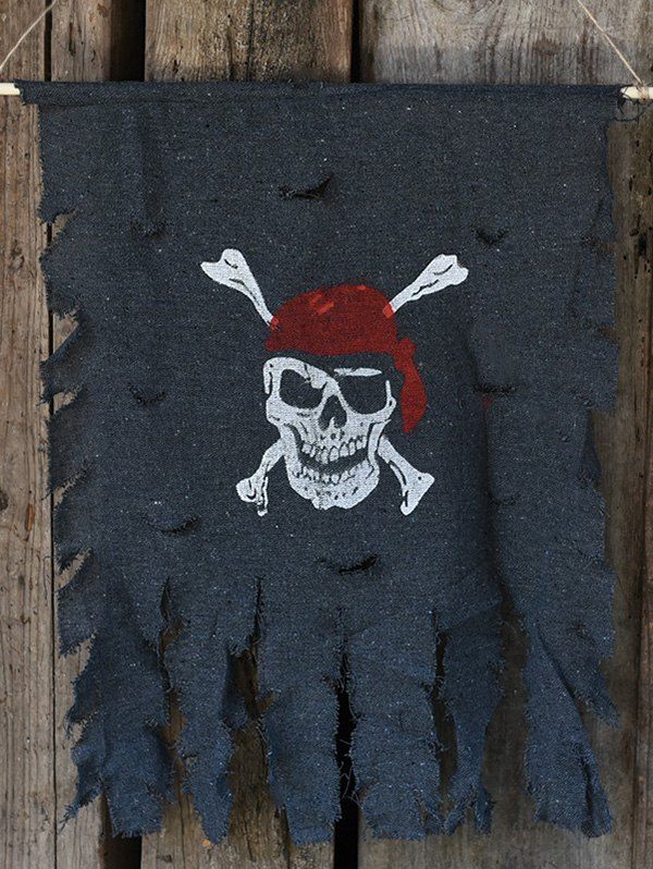

Skull Crossbone Decoration Flag, Carbon fiber black