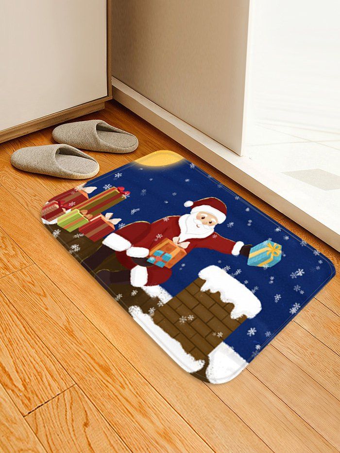 

Santa Claus Christmas Pattern Floor Rug, Multi