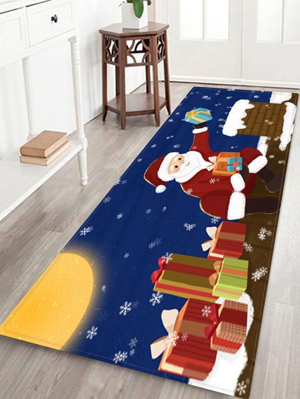 

Santa Claus Christmas Pattern Floor Rug, Multi