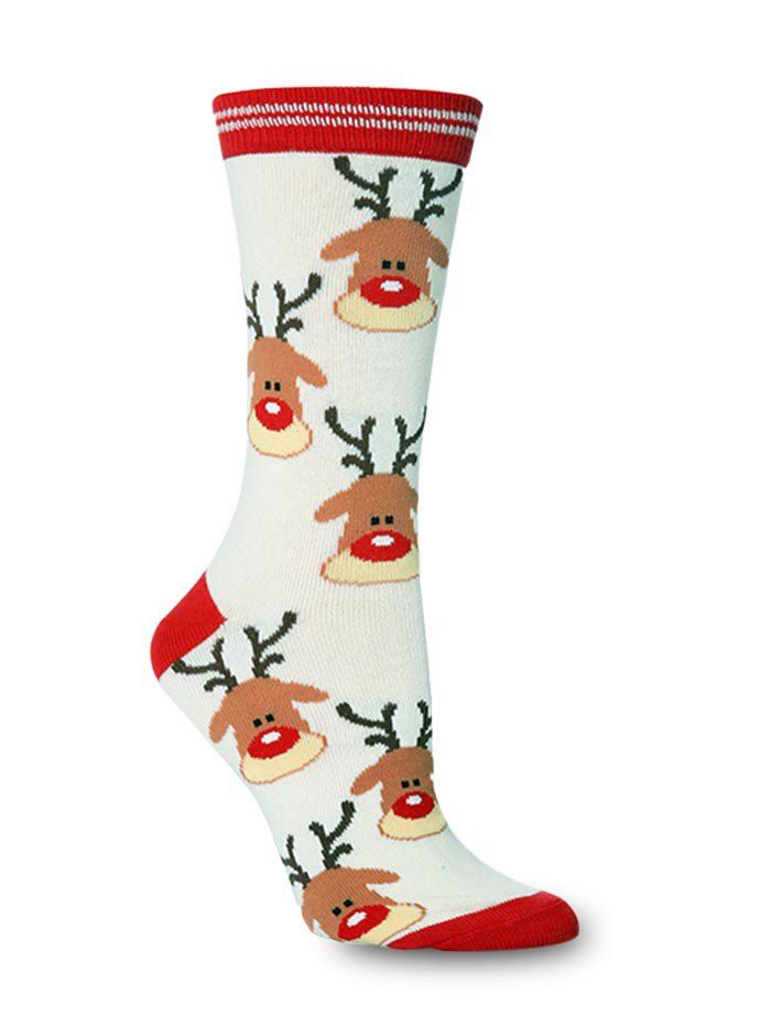 

Christmas Theme Unisex Crew Length Socks, Multi-a