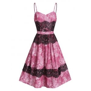 

Sweetheart Neck A Line Lace Strap Dress, Multi a