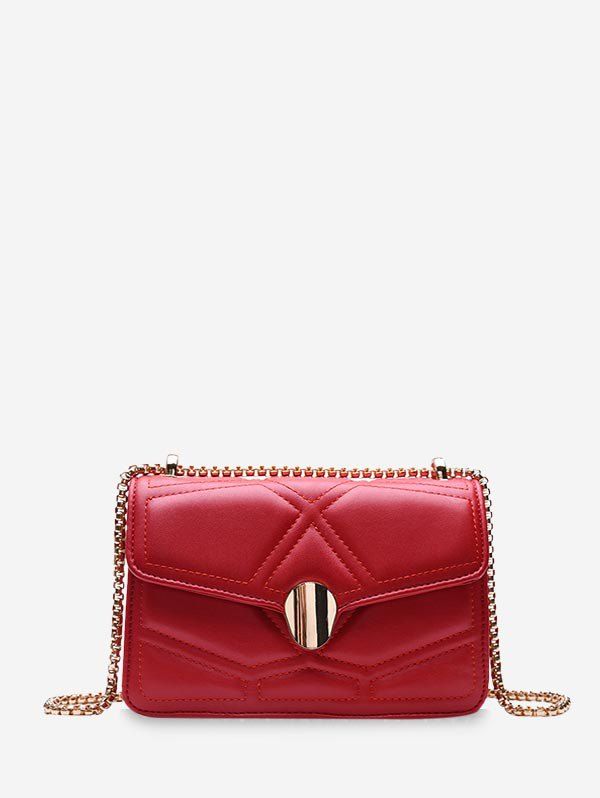 

Square Chain Shoulder Bag, Red