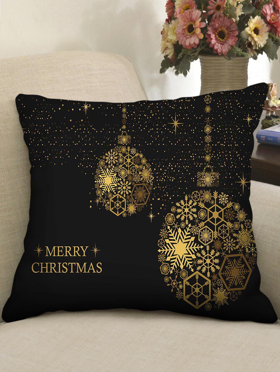 

Christmas Snowflake Greeting Theme Decorative Pillowcase, Multi-c