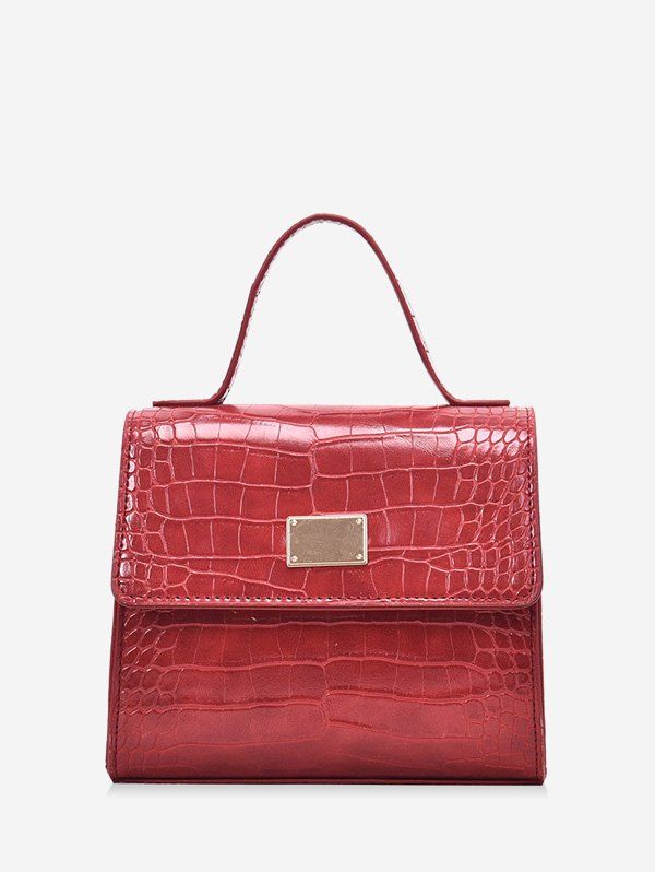 

Animal Embossed PU Leather Mini Crossbody Bag, Red