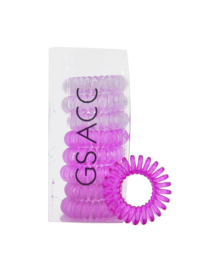 

9Pcs Telephone Wire Elastic Hair Ties Set, Purple