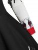 Reindeer Snowflake Christmas Long Sleeves Dress -  