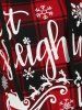 Christmas Elk Plaid Lace Up Longline Knitwear -  