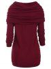 Cowl Neck Cable Knit Tunic Knitwear -  