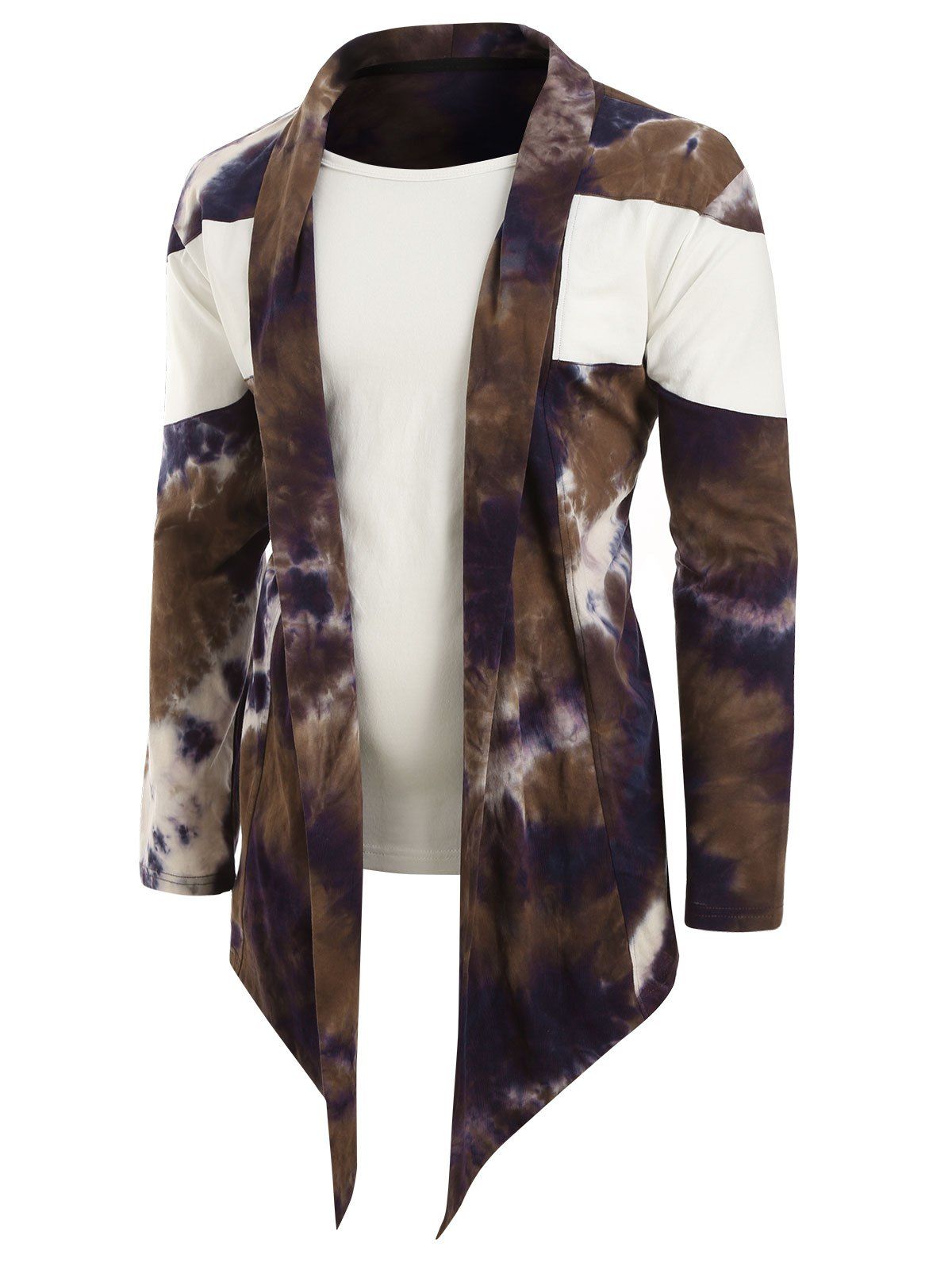 

Plus Size Tie Dye Print Asymmetric 2 In 1 Top, Multi