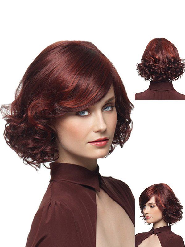 medium wavy bob wigs