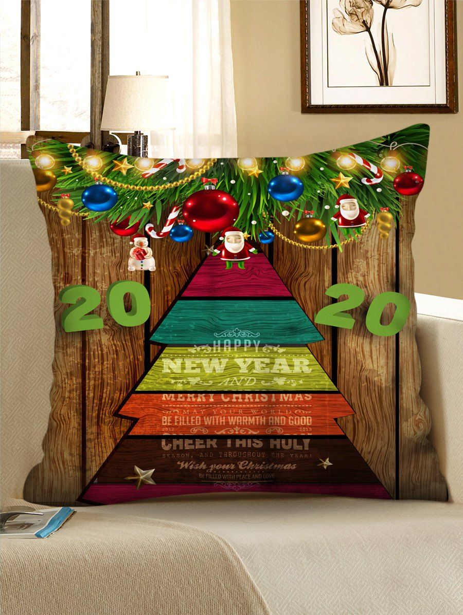 

Christmas Pattern Design Polyester Pillow Cover, Multi-b