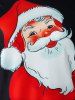 Plus Size Merry Christmas Santa Print Drawstring Hoodie -  